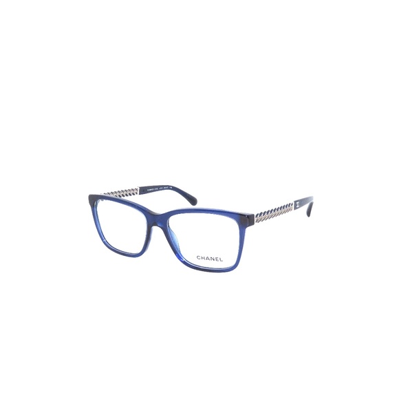 Chanel 3302 503 54 Silver Chain Blue Eyeglasses Frame CH3302